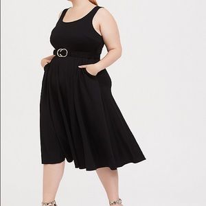 Torrid Black Premium Ponte Midi Dress